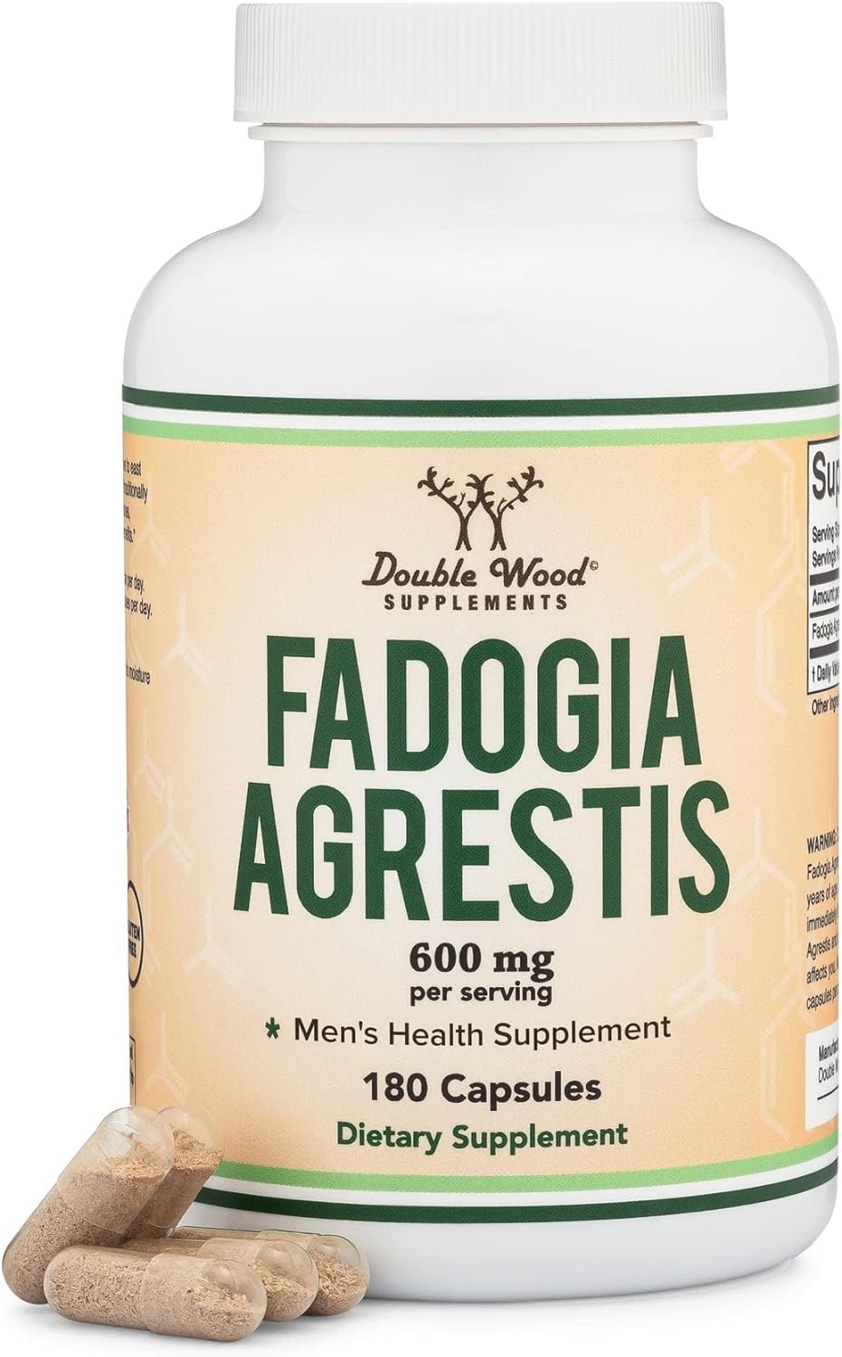 Foto 4 pulgar | Suplemento Double Wood Fadogia Agrestis 600 Mg 180 Cápsulas - Venta Internacional