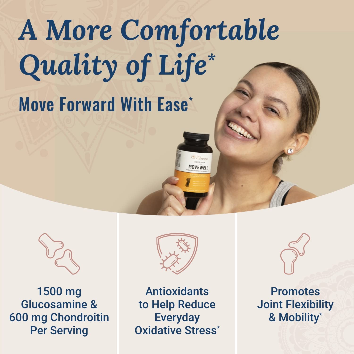 Foto 2 | Suplemento para Articulaciones Movewell Live Conscious 2 Frascos - Venta Internacional