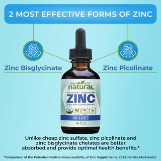 Foto 2 | Suplemento Why Not Natural Organic Liquid Zinc 338 ml - Venta Internacional