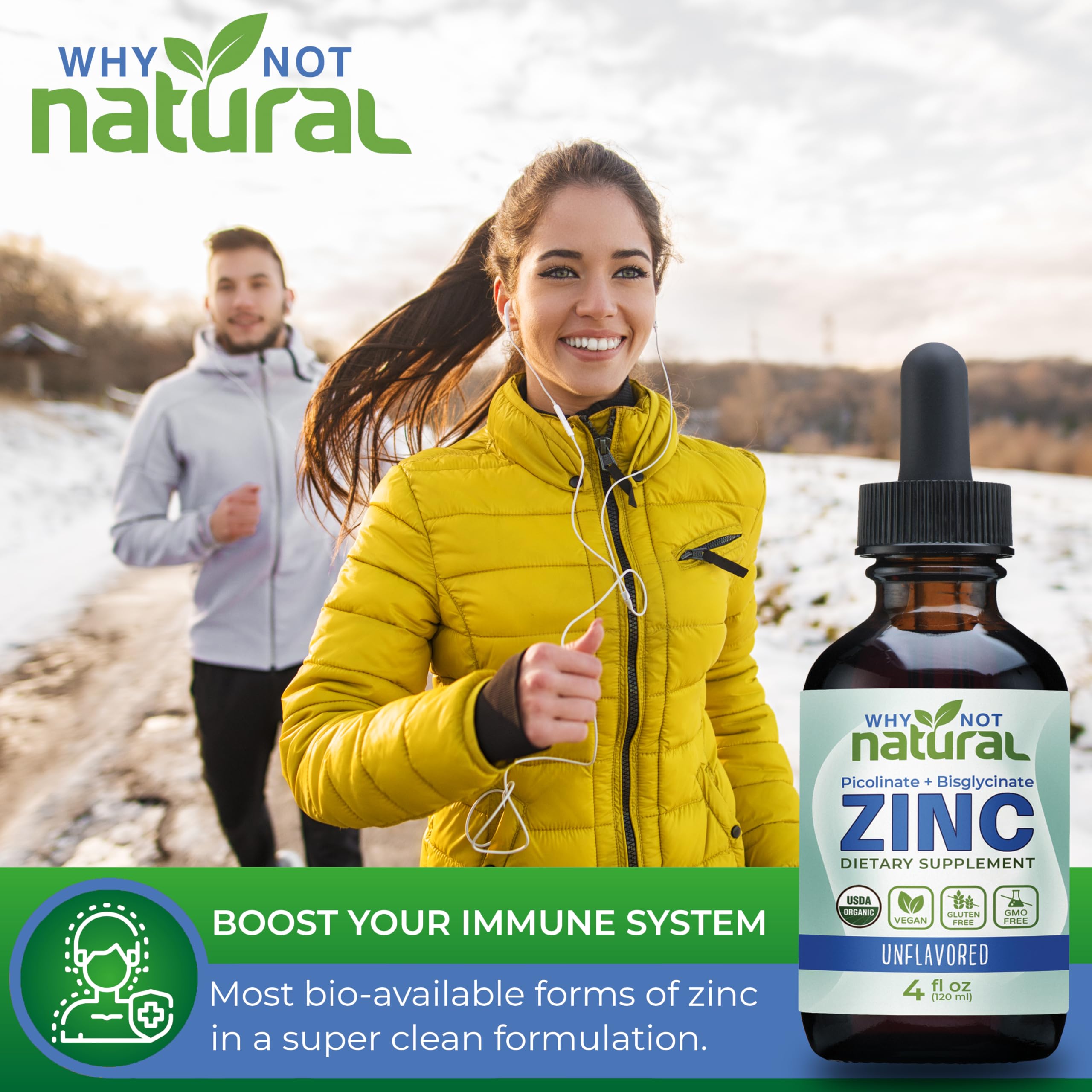 Foto 5 pulgar | Suplemento Why Not Natural Organic Liquid Zinc 338 ml - Venta Internacional