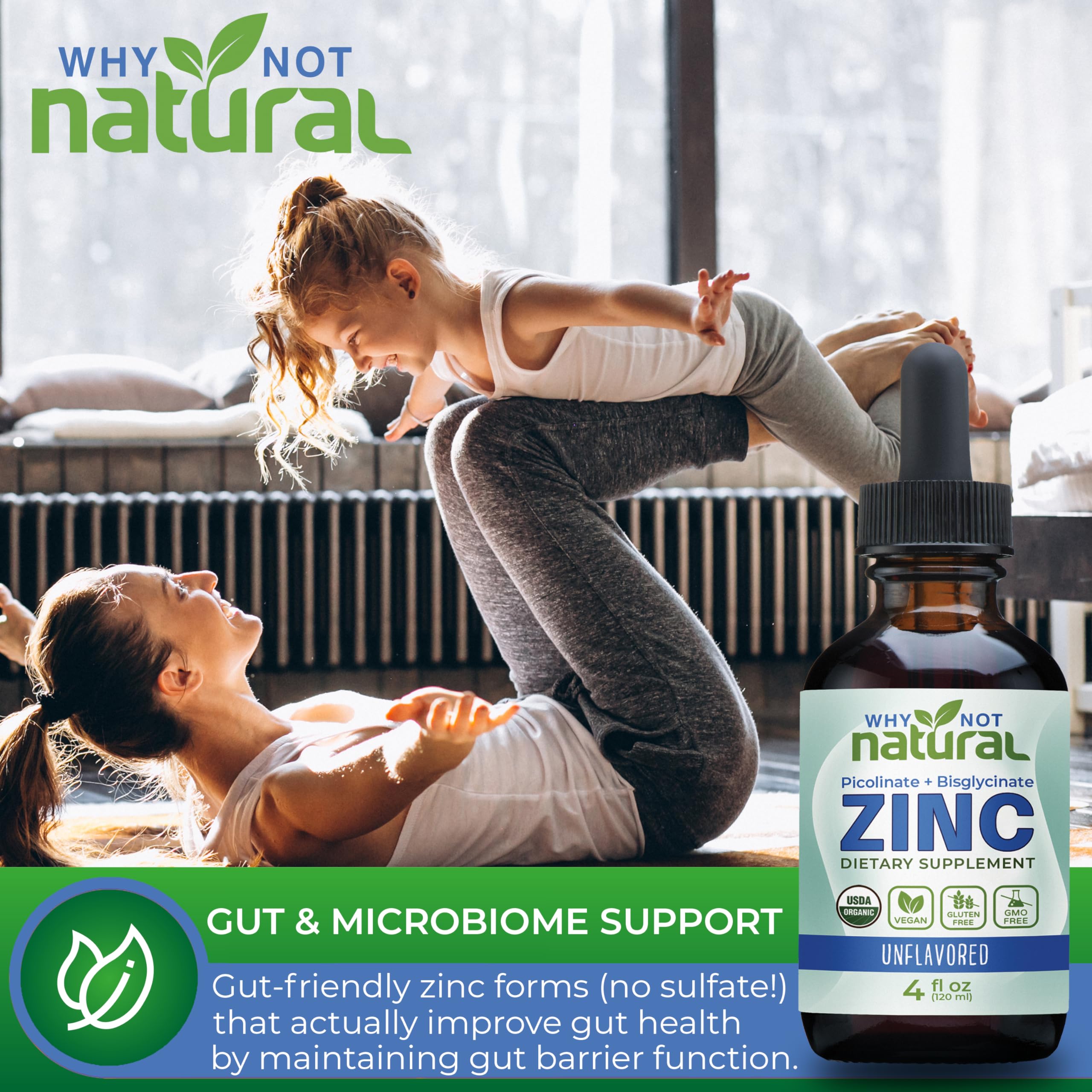 Foto 6 pulgar | Suplemento Why Not Natural Organic Liquid Zinc 338 ml - Venta Internacional