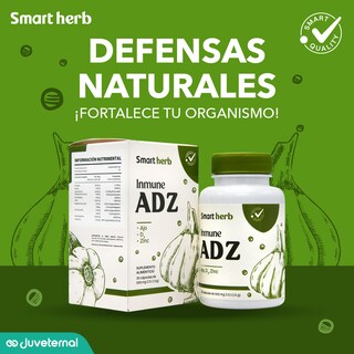 Foto 4 | Suplemento Alimenticio Smart Herb Paquete Inmune Adz 2 Piezas 30 Cápsulas c/u con Ajo Vitamina D3 y Zinc