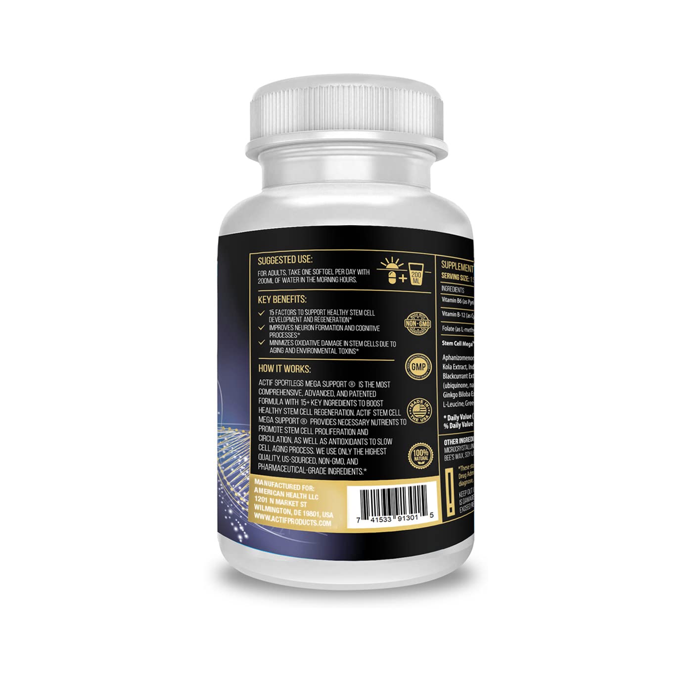 Foto 4 pulgar | Suplemento Actif Stem Cell Mega Support - Venta Internacional