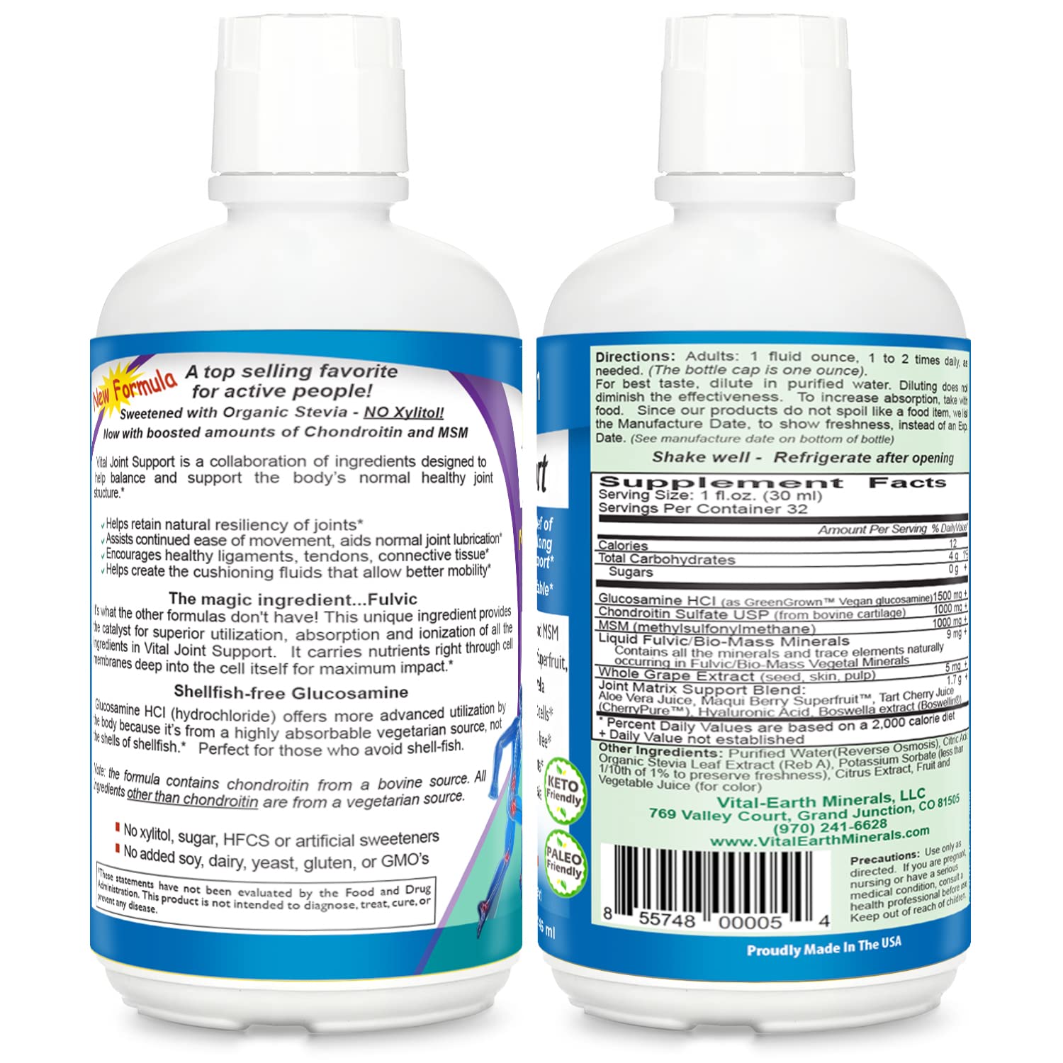 Foto 3 pulgar | Suplemento Vital Earth Joint Support 960 ml Paquete de 2 - Venta Internacional