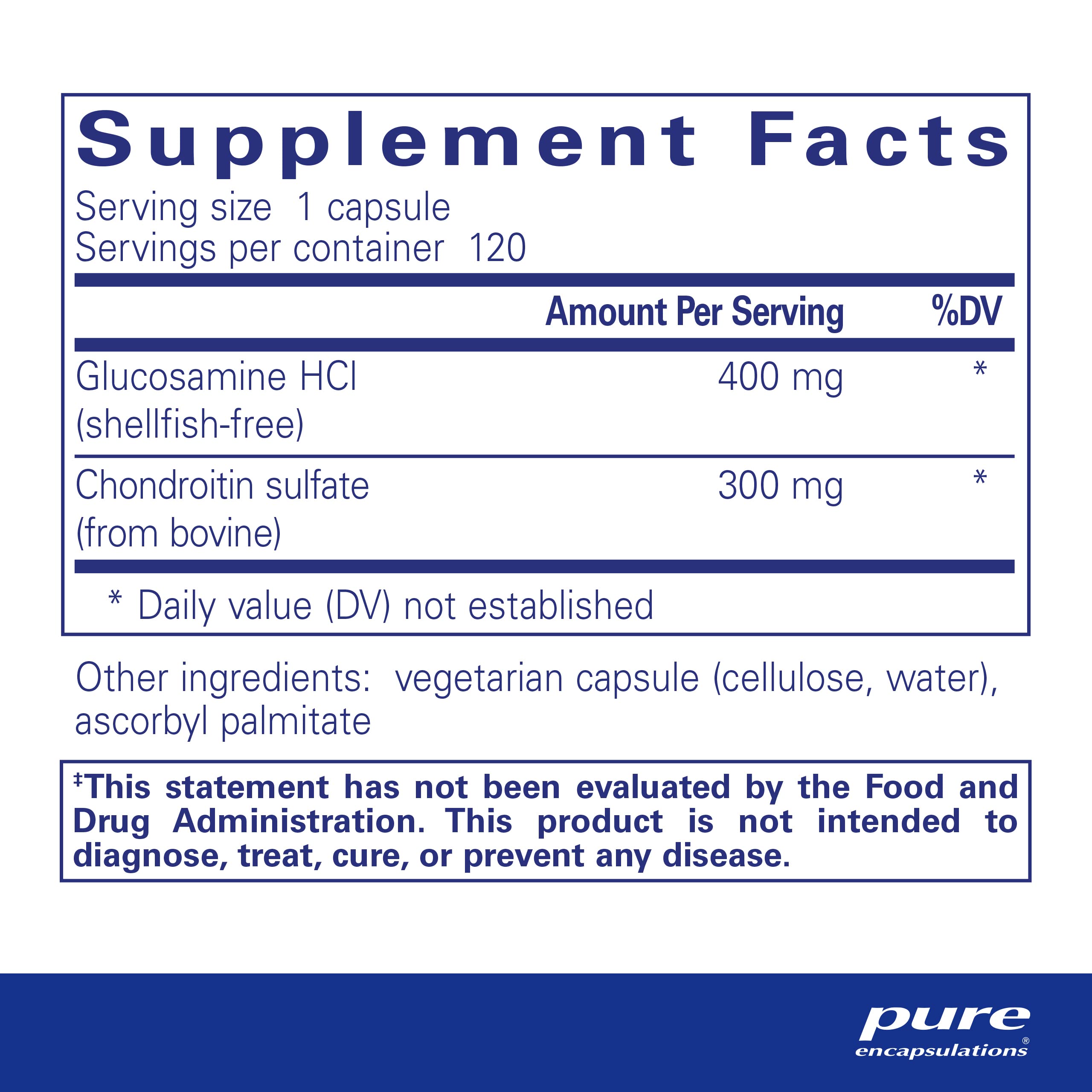 Foto 3 pulgar | Suplemento Pure Encapsulations Glucosamina Ácido Clorhídrico 120 Cápsulas - Venta Internacional