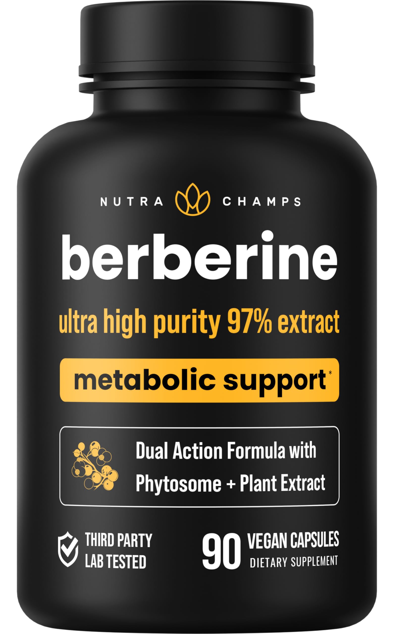 Foto 2 pulgar | Suplemento Nutrachamps Berberine Hcl 97% de Pureza 500 mg 90 Cápsulas - Venta Internacional