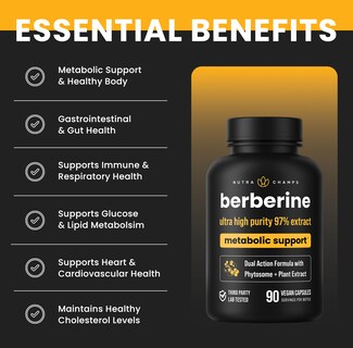 Foto 5 | Suplemento Nutrachamps Berberine Hcl 97% de Pureza 500 mg 90 Cápsulas - Venta Internacional