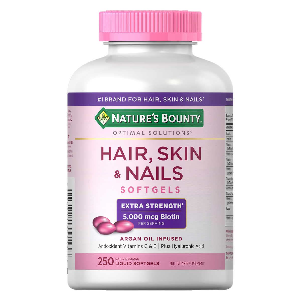 Foto 2 pulgar | Suplemento Nature's Bounty Hair Skin Nails 250 Comprimidos - Venta Internacional