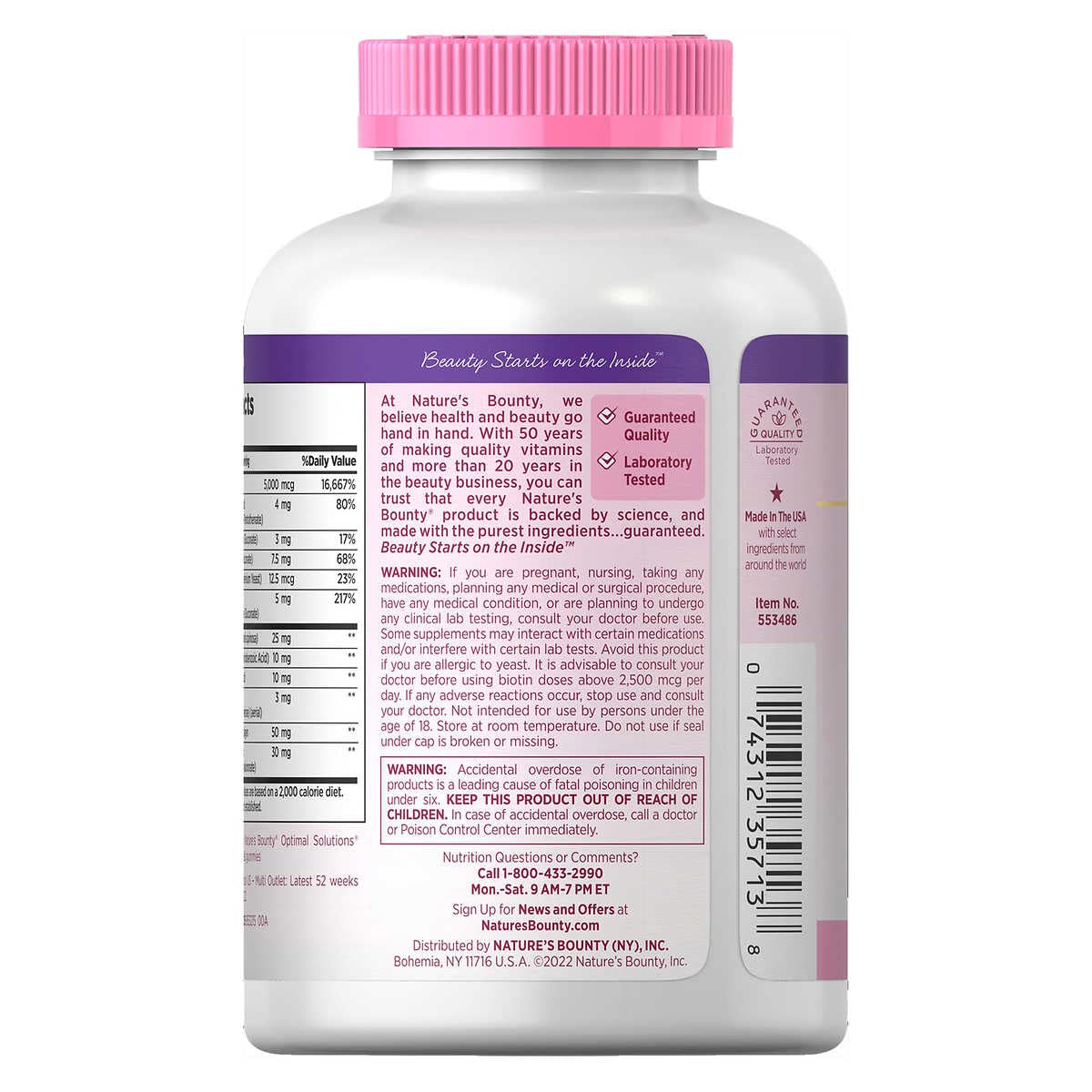 Foto 3 pulgar | Suplemento Nature's Bounty Hair Skin Nails 250 Comprimidos - Venta Internacional