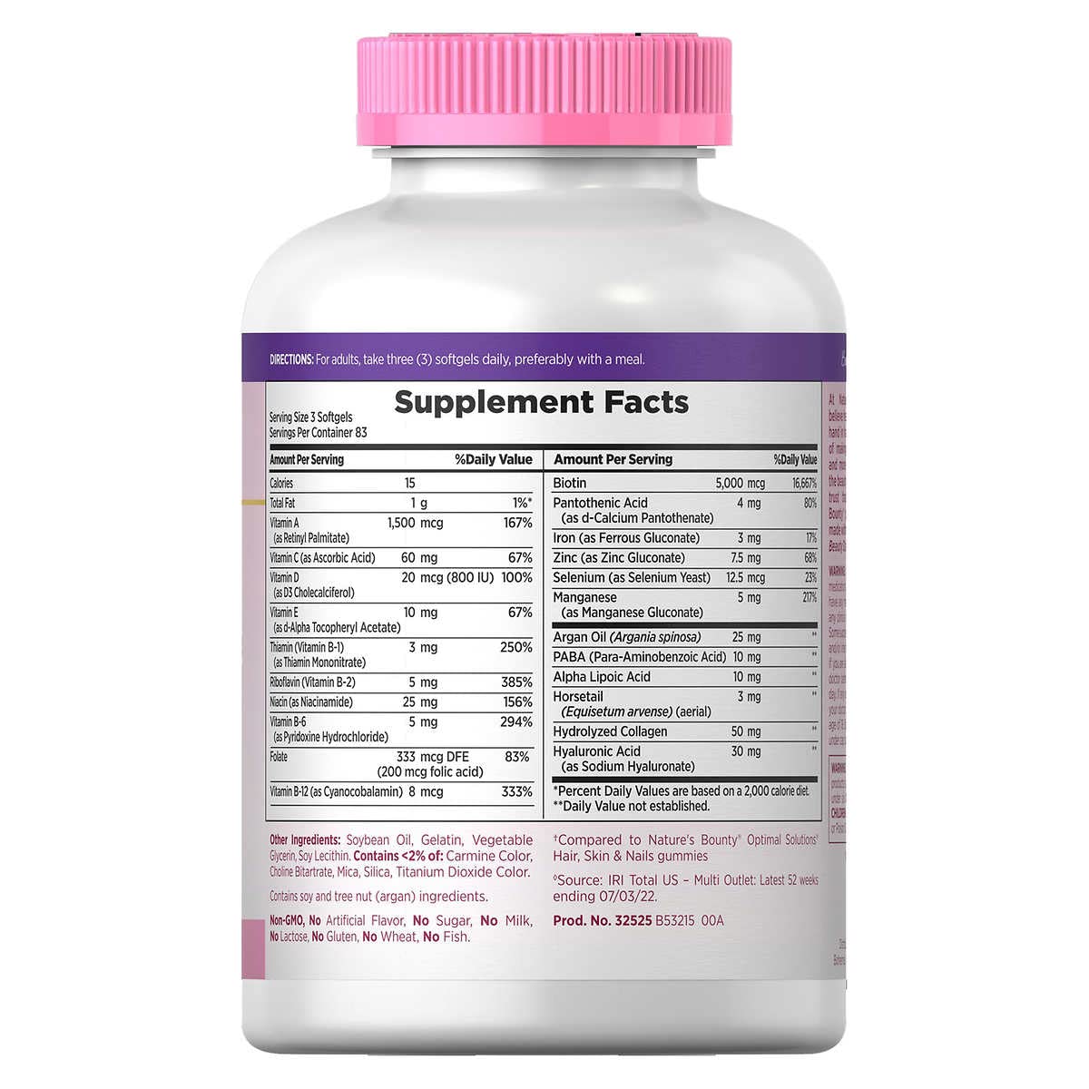 Foto 4 pulgar | Suplemento Nature's Bounty Hair Skin Nails 250 Comprimidos - Venta Internacional