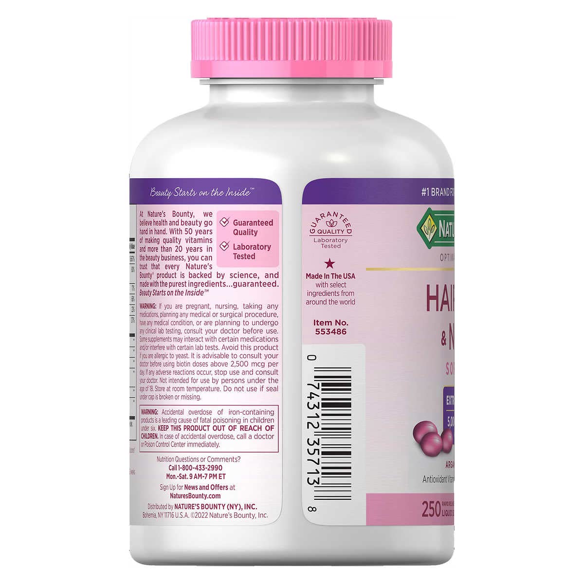 Foto 5 pulgar | Suplemento Nature's Bounty Hair Skin Nails 250 Comprimidos - Venta Internacional