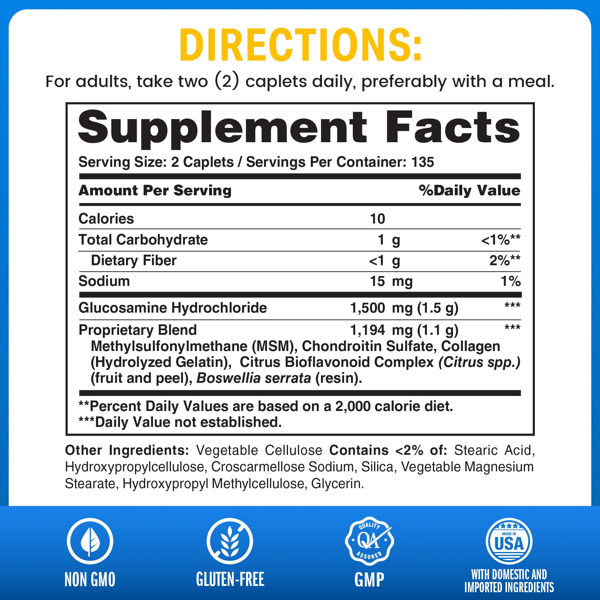 Foto 2 | Suplemento Vitamin World Triple Strength Joint Mover 270 Comprimidos - Venta Internacional