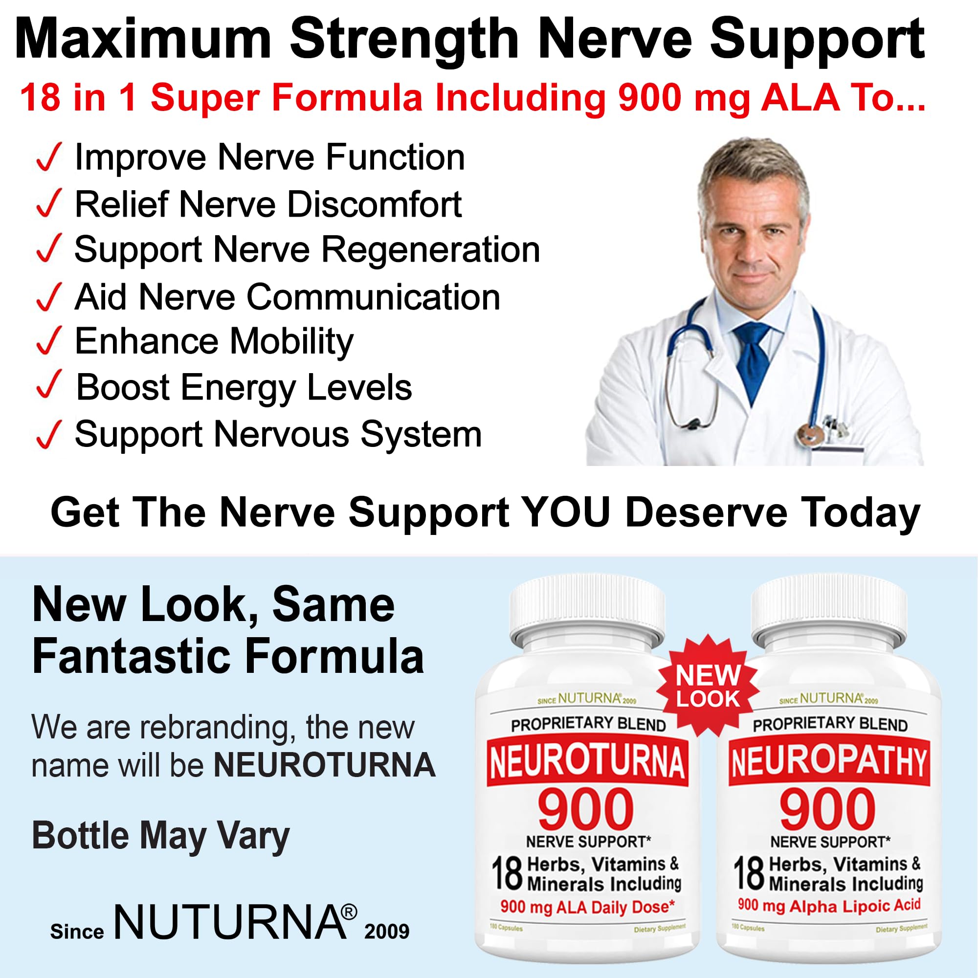 Foto 7 pulgar | Suplemento Neuropathy Support Nerve 180 Cápsulas Nuturna - Venta Internacional