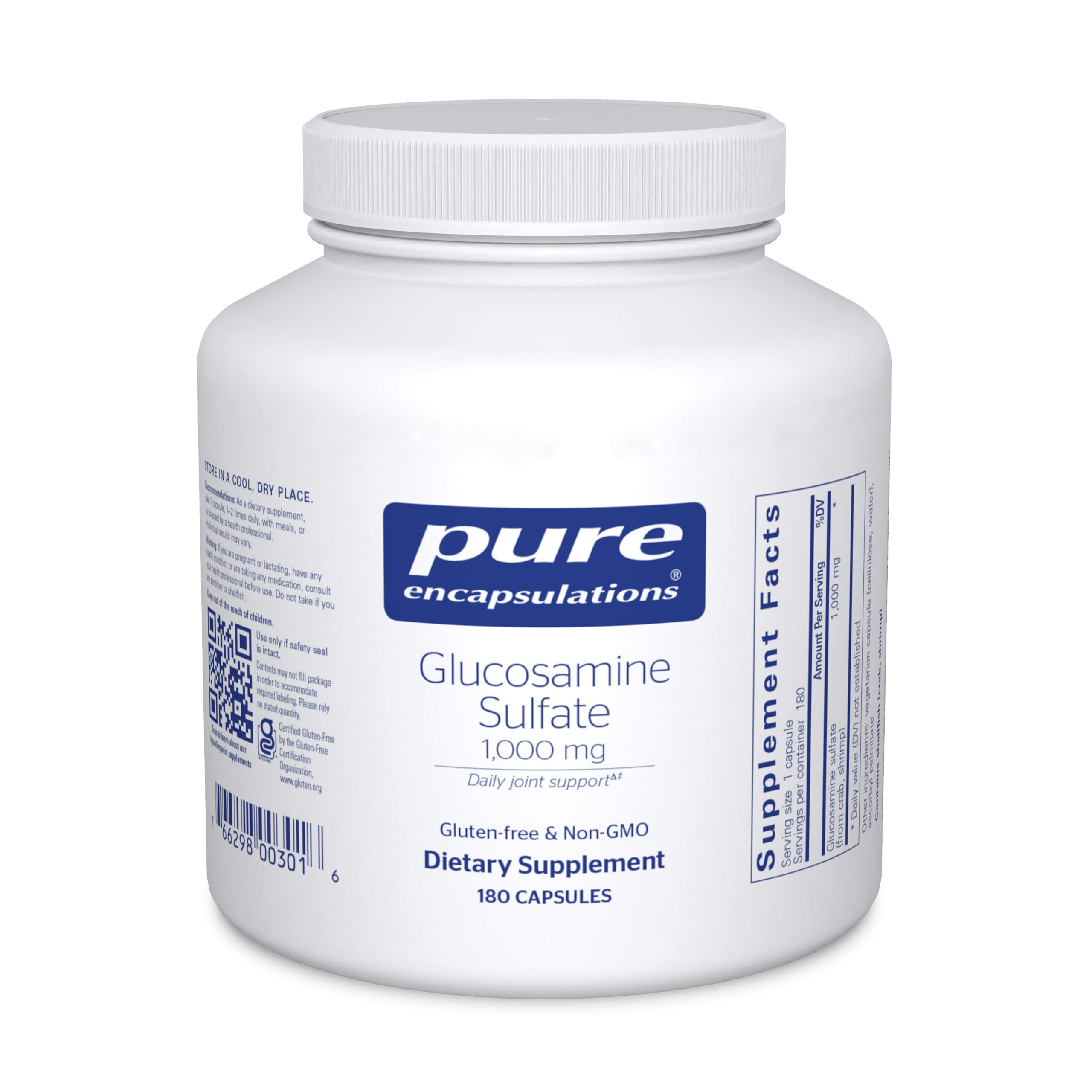 Foto 2 pulgar | Suplemento Sulfato de Glucosamina  Pure Encapsulations 1000 mg 180 Cápsulas - Venta Internacional