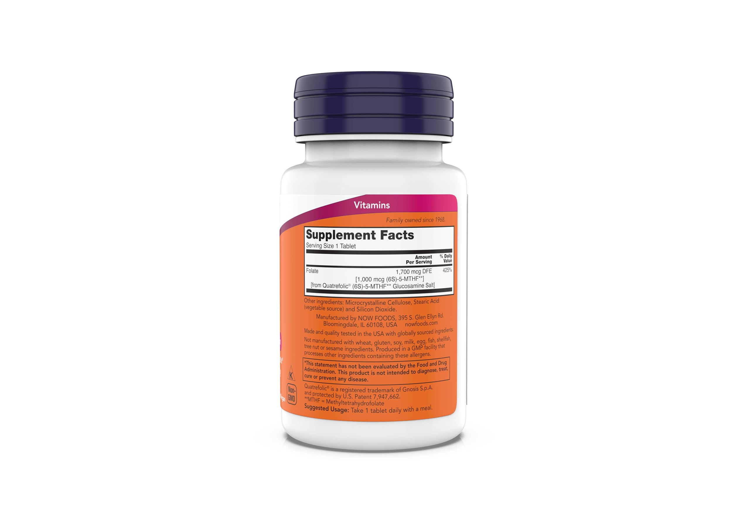 Foto 4 pulgar | Suplemento Now de Folato de Metilo 1000 Mcg, 180 Tabletas - Venta Internacional