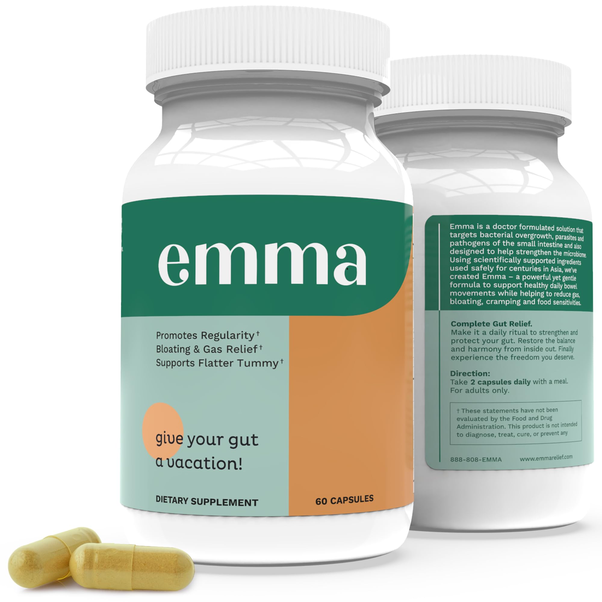 Foto 2 pulgar | Suplemento Intestinal Emma 60 Cápsulas - Venta Internacional