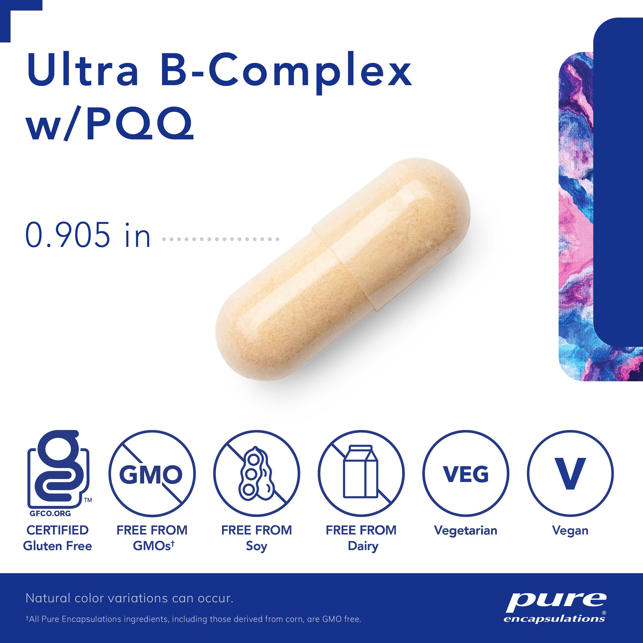 Foto 3 | Suplemento Pure Encapsulations Ultra B-Complex con PQQ 60 Cápsulas  - Venta Internacional