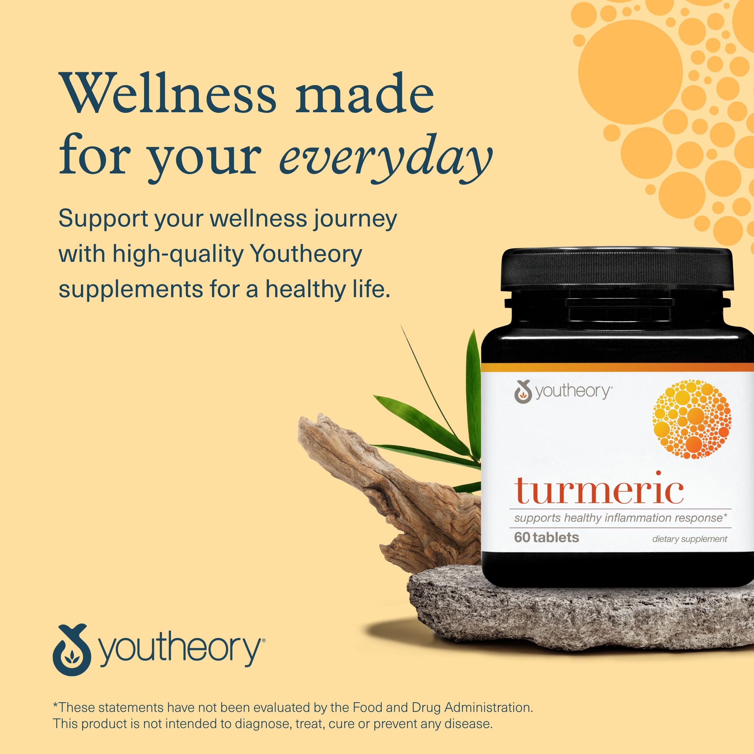 Foto 8 pulgar | Suplemento Youtheory Antioxidante con Cúrcuma 60 Comprimidos - Venta Internacional