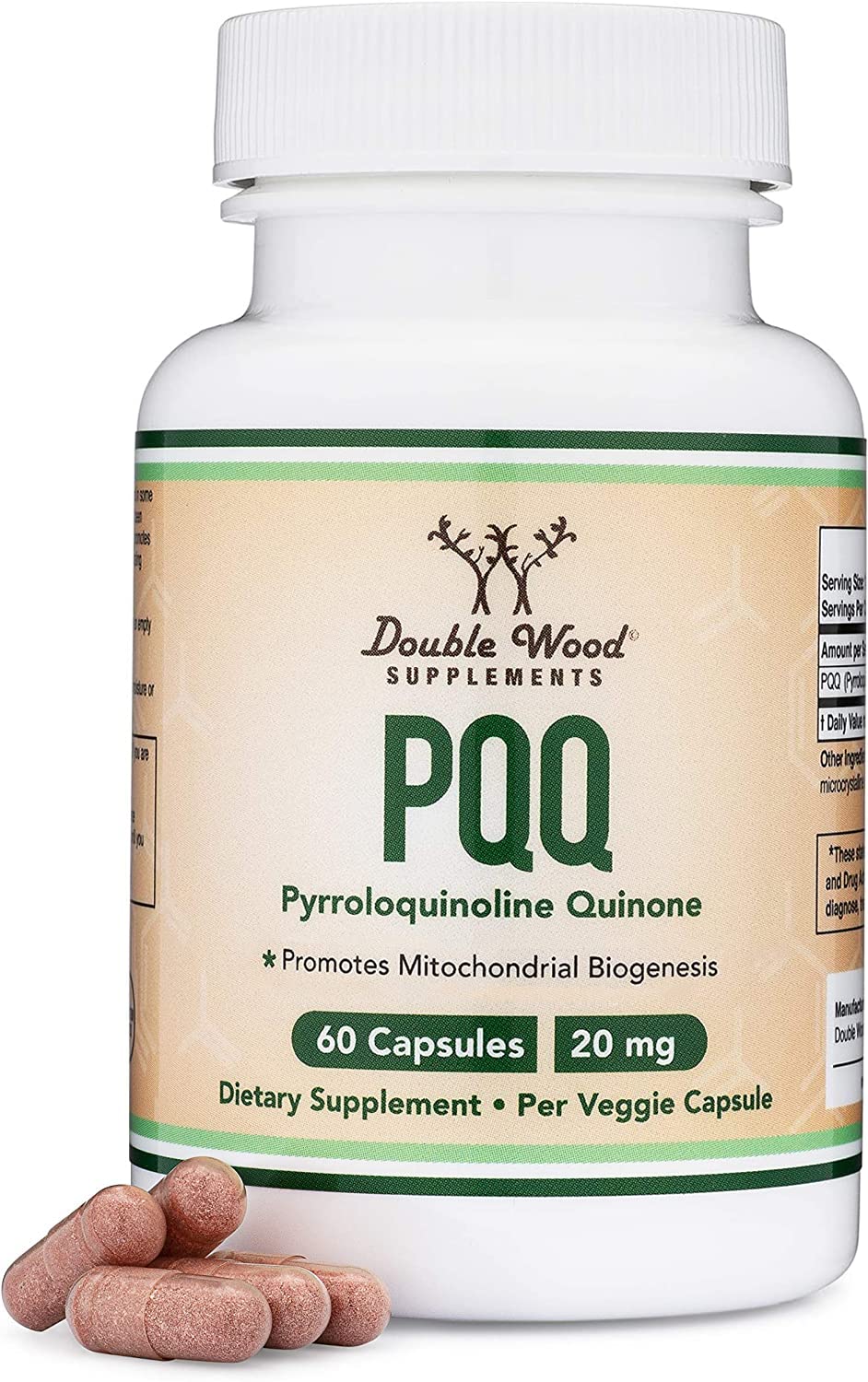 Foto 2 pulgar | Suplemento Double Wood Pqq 20 Mg 60 Cápsulas - Venta Internacional