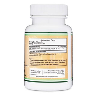 Foto 2 | Suplemento Double Wood Pqq 20 Mg 60 Cápsulas - Venta Internacional