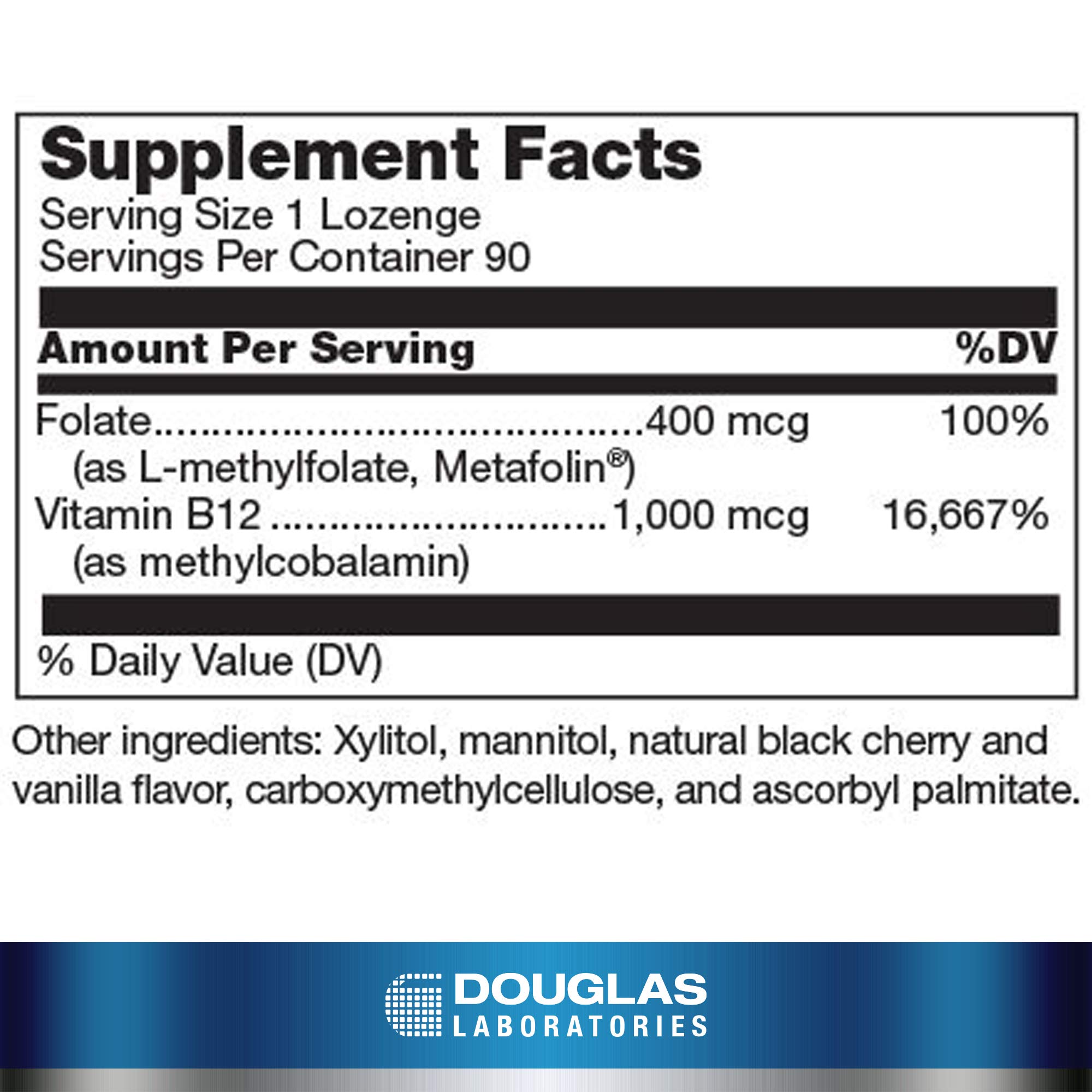Foto 3 pulgar | Suplemento De Metil B12 Plus De Douglas Laboratories 90 Pastillas - Venta Internacional