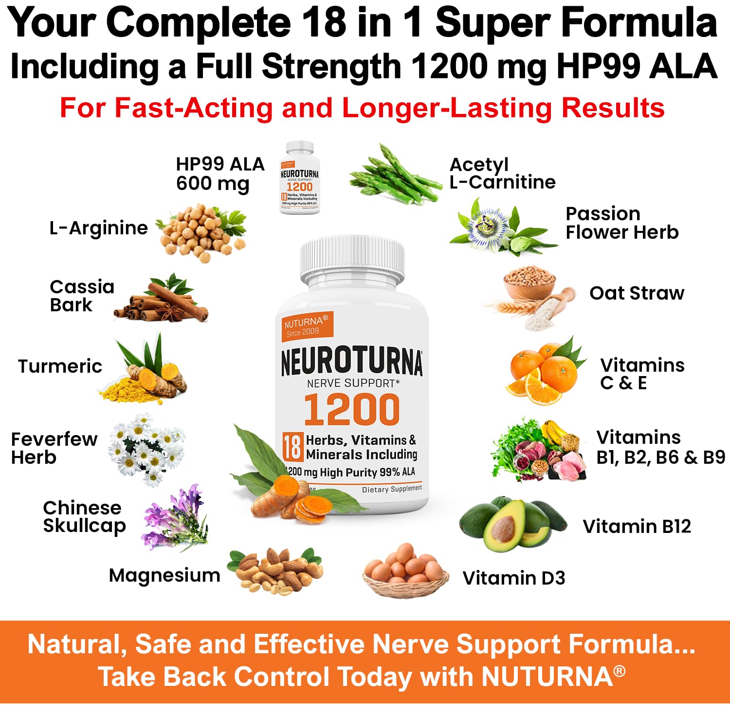 Foto 6 pulgar | Suplemento Nuturna Neuropathy Support 180 Cápsulas 1200 Mg - Venta Internacional