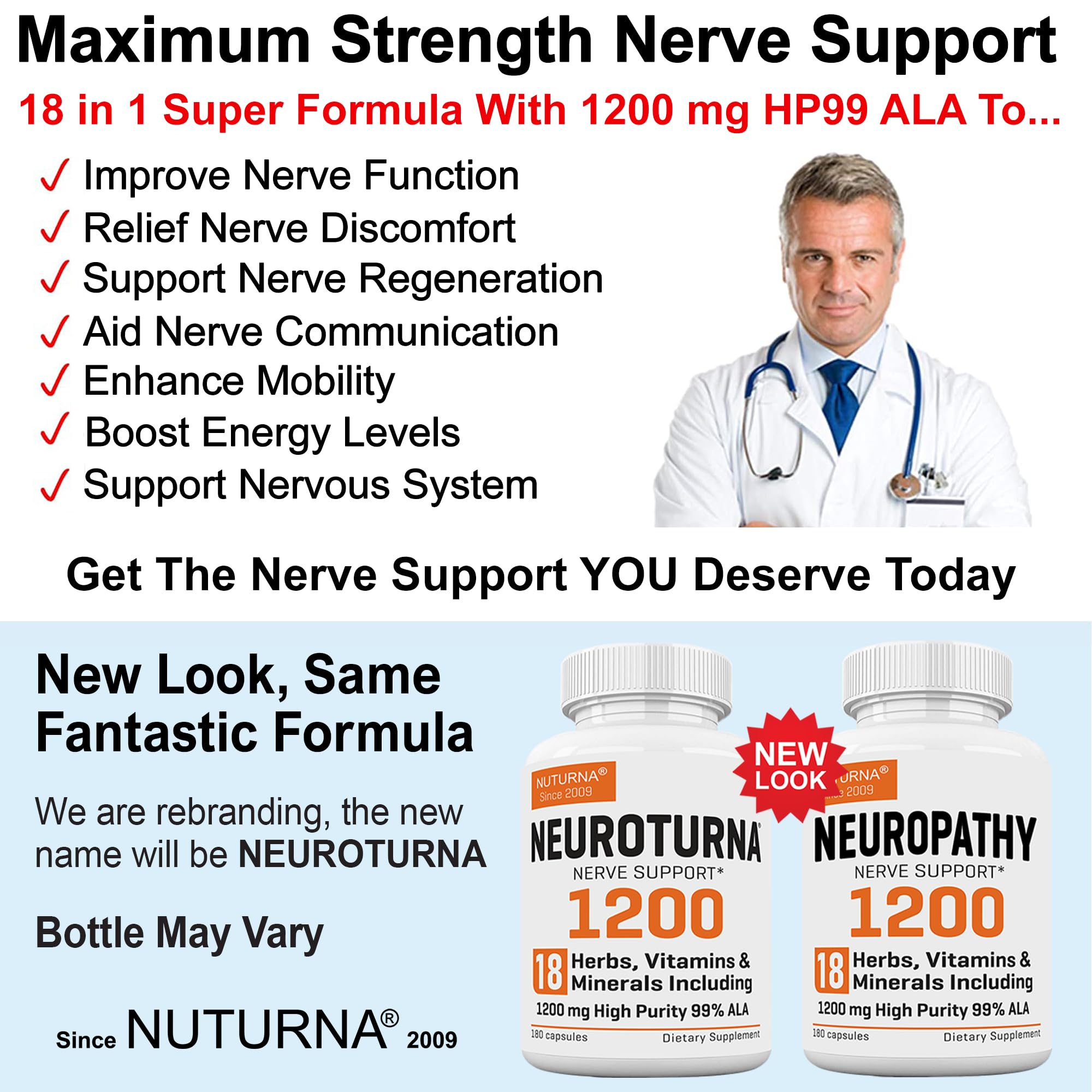Foto 8 pulgar | Suplemento Nuturna Neuropathy Support 180 Cápsulas 1200 Mg - Venta Internacional