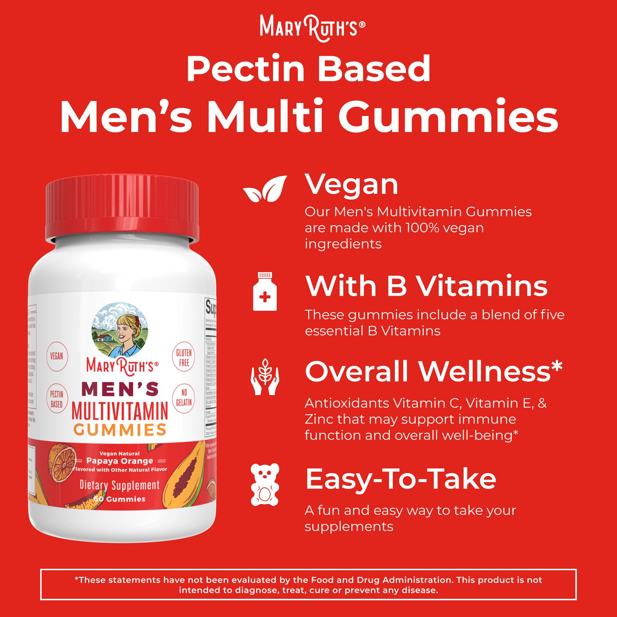 Foto 5 pulgar | Gomitas Multivitamínicas Maryruth's Men Vegan 60 Unidades - Venta Internacional
