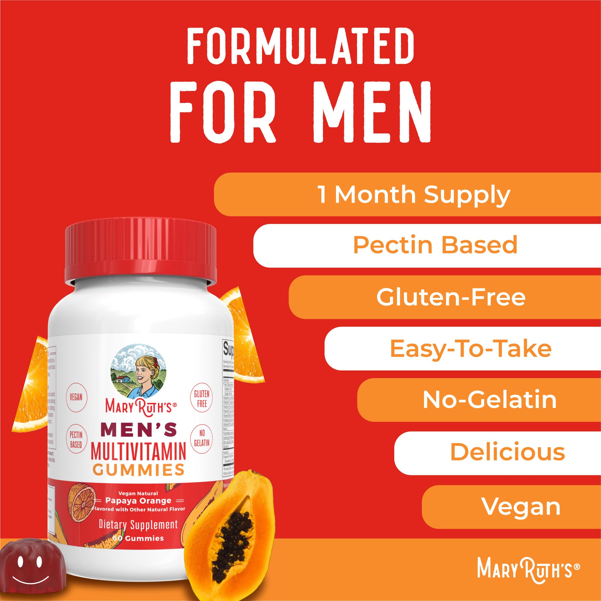 Foto 8 pulgar | Gomitas Multivitamínicas Maryruth's Men Vegan 60 Unidades - Venta Internacional