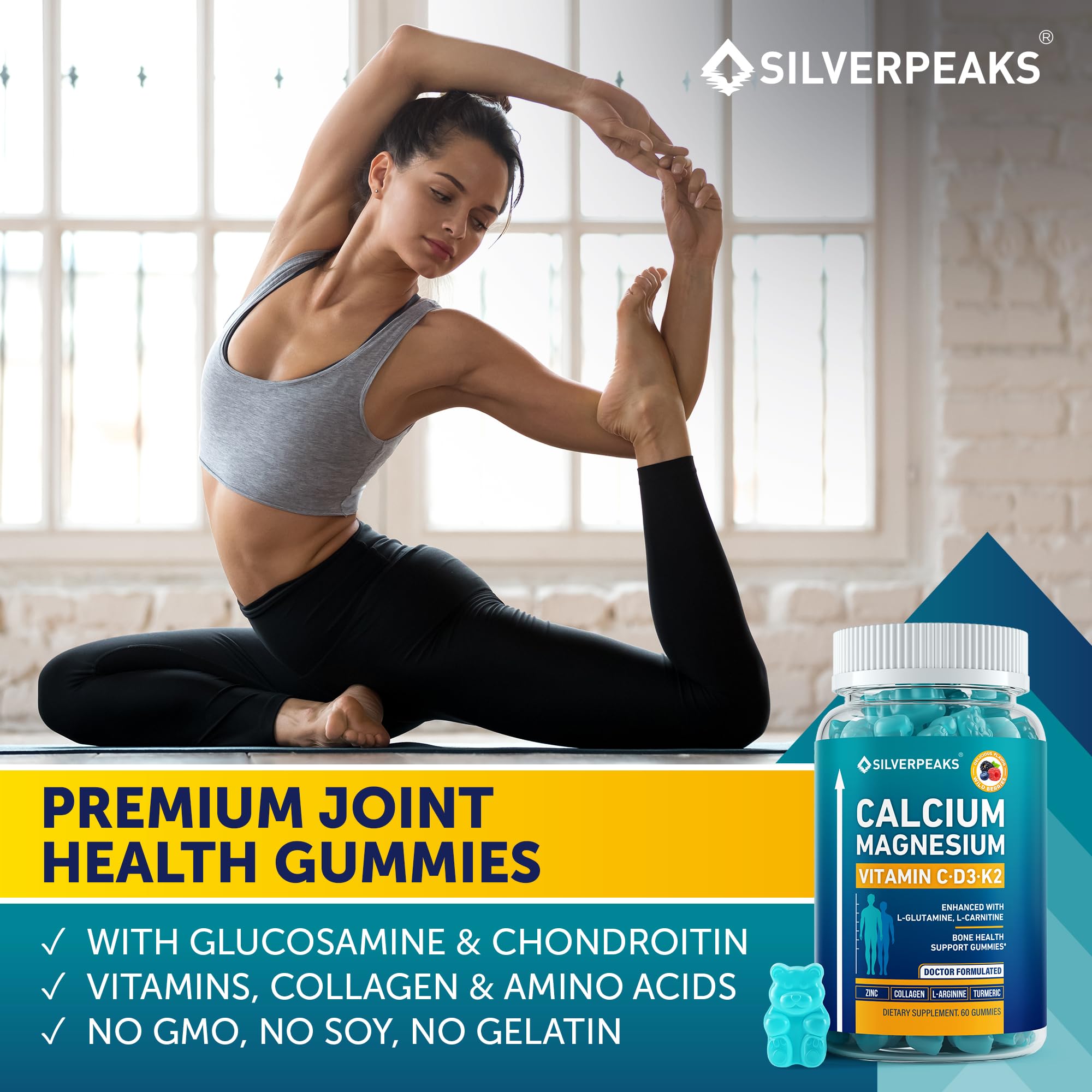 Foto 7 pulgar | Gomitas Silverpeaks De Calcio Y Magnesio Con Vitamina D3 K2 Y Zinc - Venta Internacional