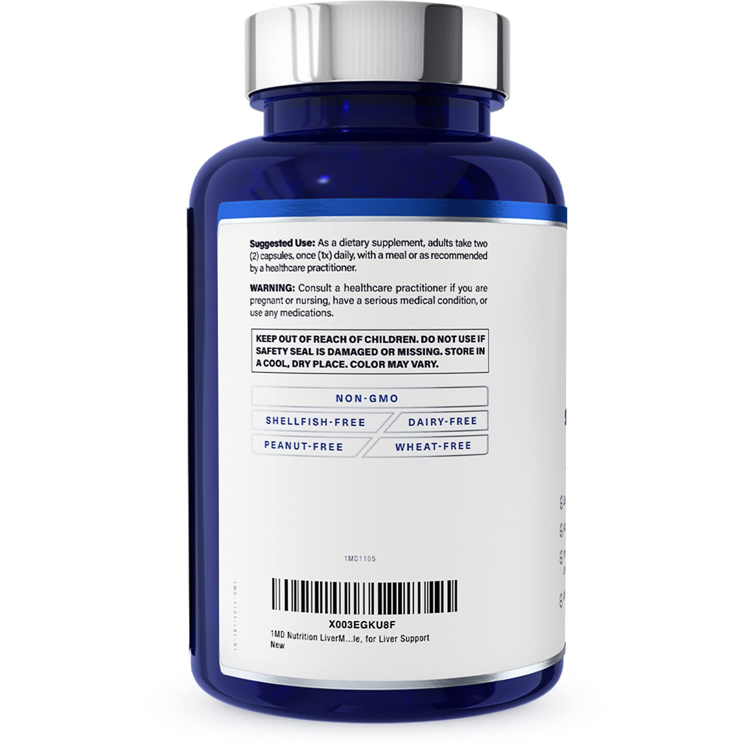 Foto 8 pulgar | Suplemento 1MD Livermd Liver Support Siliphos Milk Thistle Paquete de 2 Frascos con 60 Cápsulas C/U - Venta Internacio