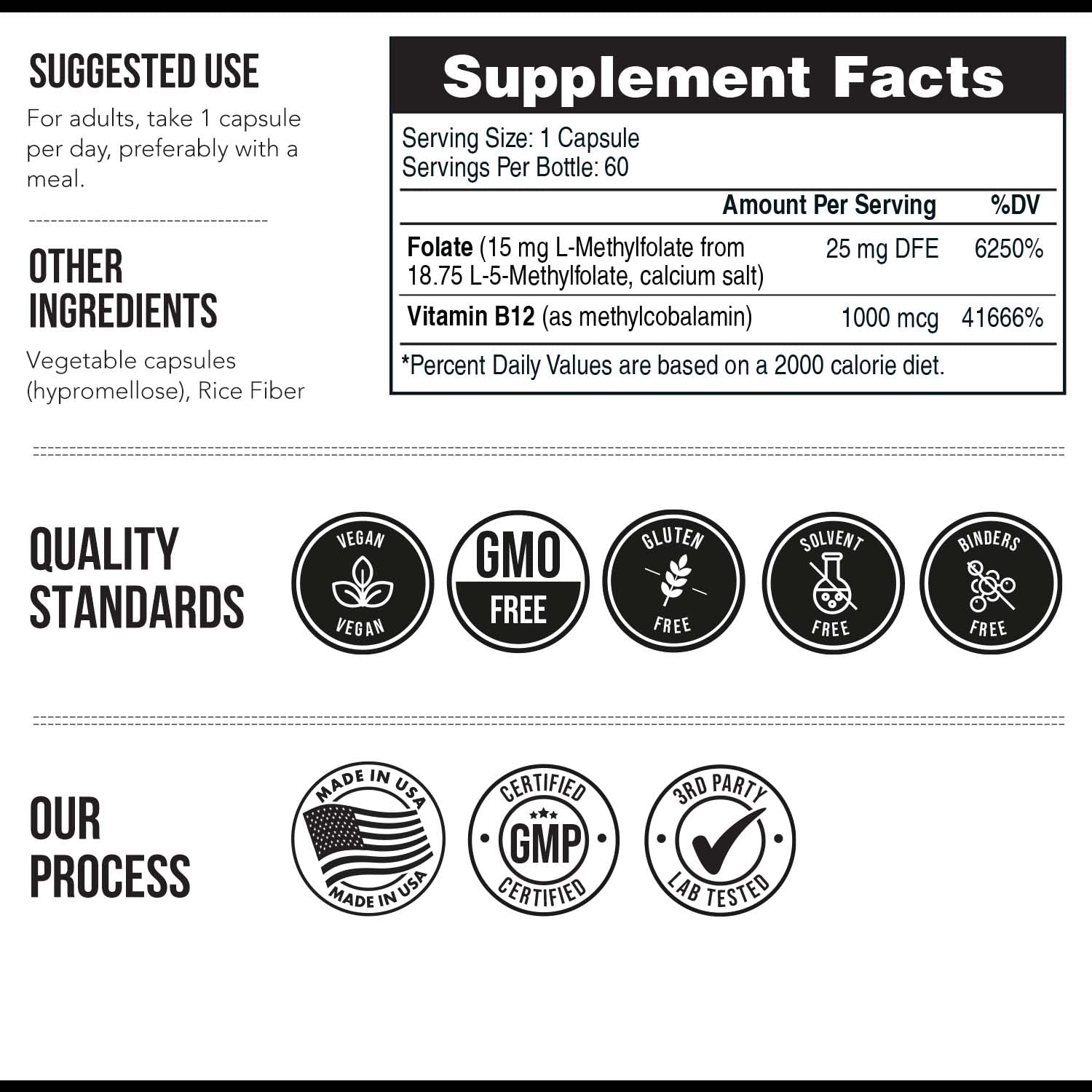 Foto 8 pulgar | Suplemento Triquetra Health L Metil Folato 15 mg + Metil B12 - Venta Internacional