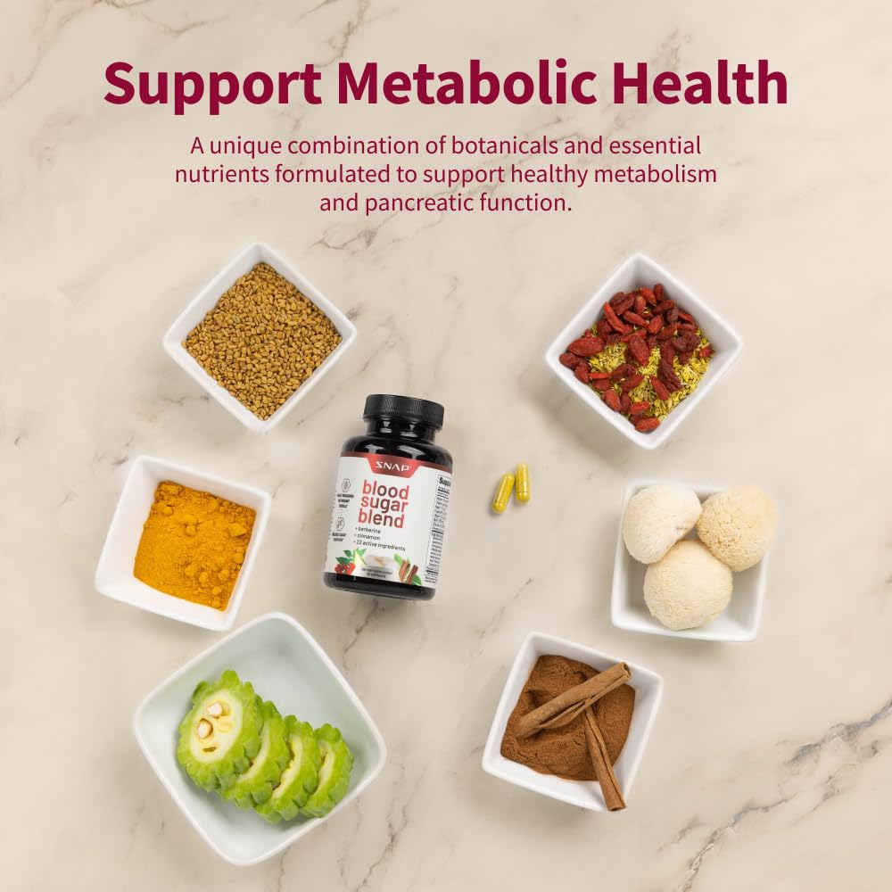 Foto 5 | Suplemento Snap Supplements Mezcla de Azúcar en Sangre 60 Tabletas - Venta Internacional