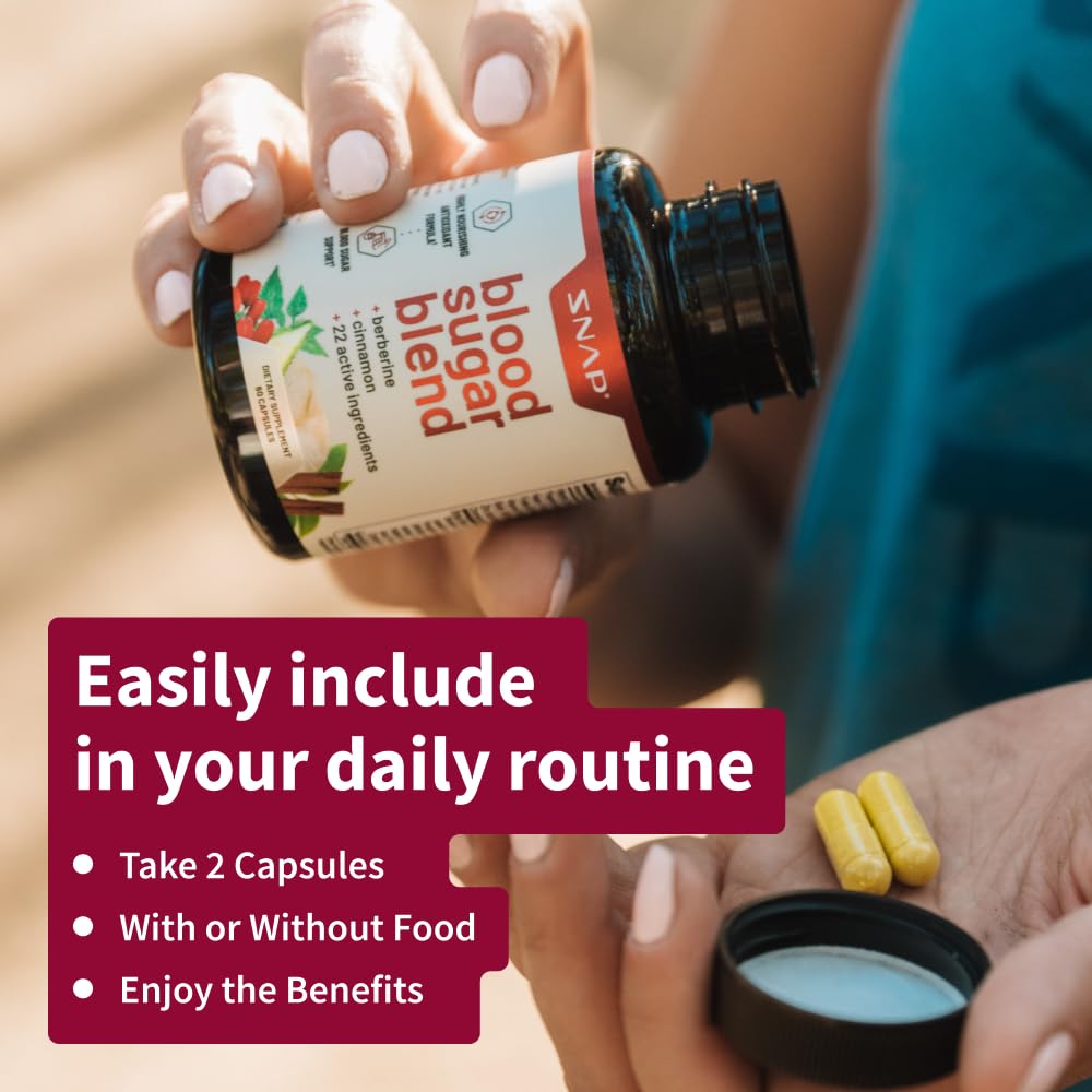 Foto 7 | Suplemento Snap Supplements Mezcla de Azúcar en Sangre 60 Tabletas - Venta Internacional