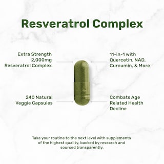 Foto 3 | Suplemento Oferta Complejo de Resveratrol 2000 mg 240 Cápsulas - Venta Internacional