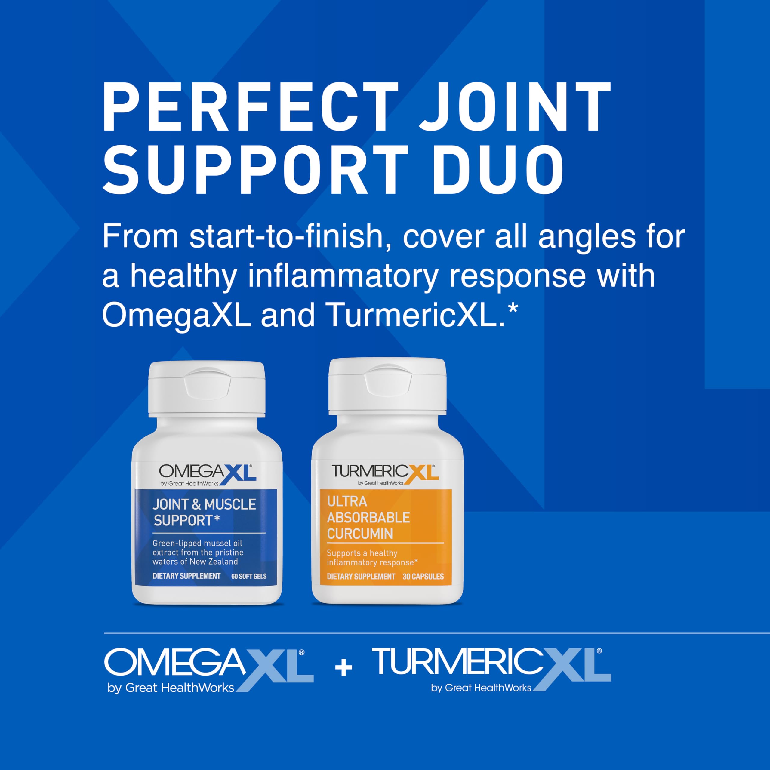 Foto 5 pulgar | Suplemento Omegaxl Poderoso Apoyo Articular y Muscular 60 x 2 + Turmericxl 30 - Venta Internacional.