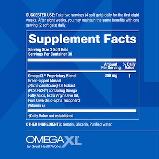 Foto 5 | Suplemento Omegaxl Poderoso Apoyo Articular y Muscular 60 x 2 + Turmericxl 30 - Venta Internacional.