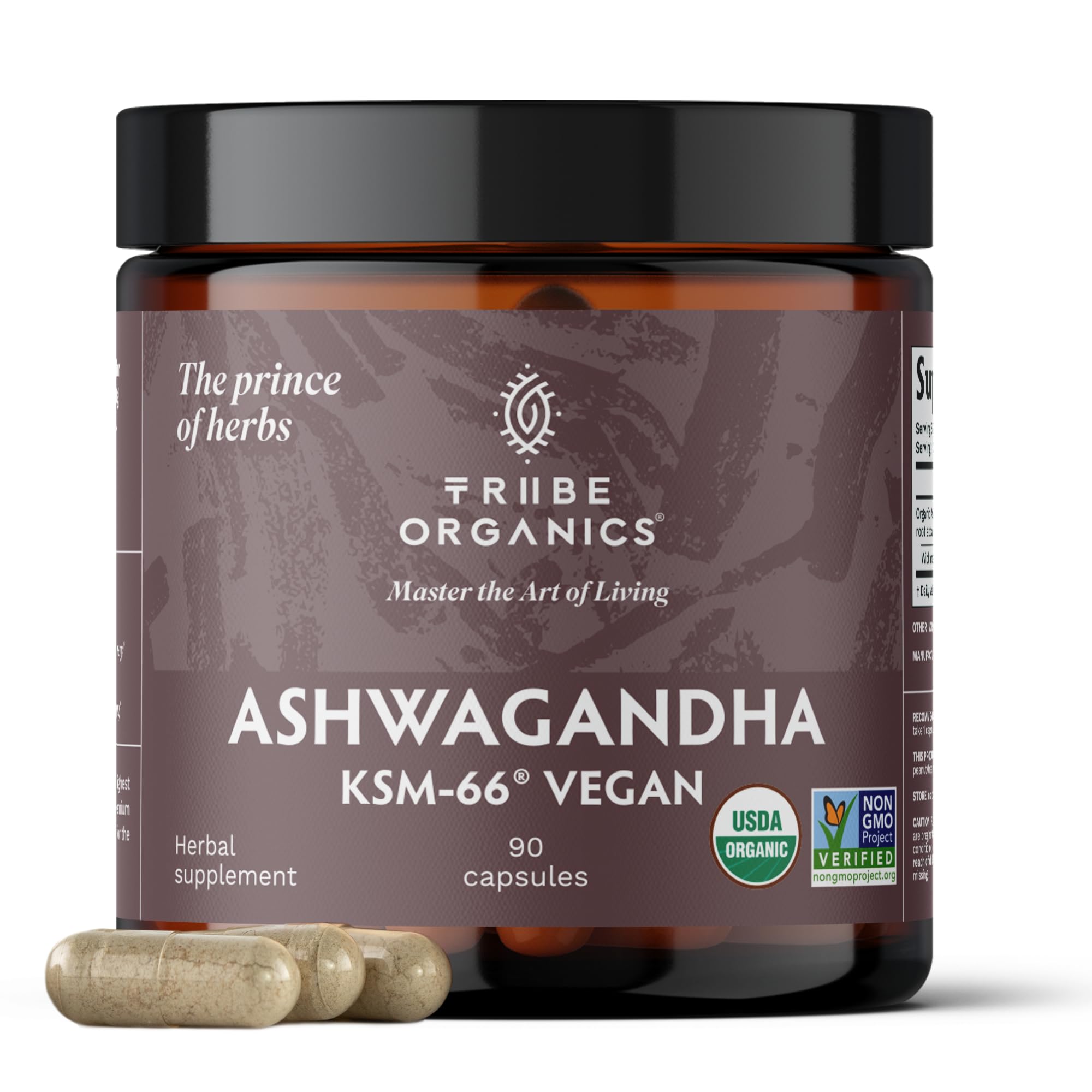 Foto 2 pulgar | Suplemento Tribe Organics Ashwagandha Ksm 66 Root 600 Mg 90 Cápsulas - Venta Internacional
