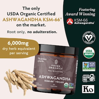Foto 2 | Suplemento Tribe Organics Ashwagandha Ksm 66 Root 600 Mg 90 Cápsulas - Venta Internacional