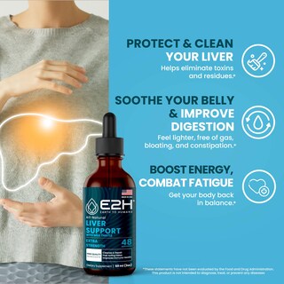 Foto 2 | Suplemento de Apoyo Hepático E2h Liver Health Formula 30 ml 2 Piezas- Venta Internacional
