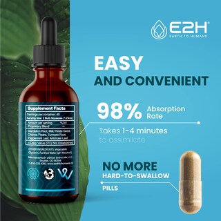Foto 4 | Suplemento de Apoyo Hepático E2h Liver Health Formula 30 ml 2 Piezas- Venta Internacional
