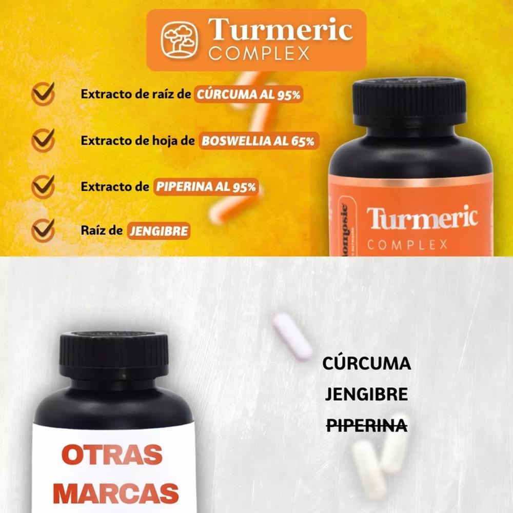 Foto 5 pulgar | Pakc 5 Tumeric Complex Cúrcuma 95% Pimerina Y Boswelia