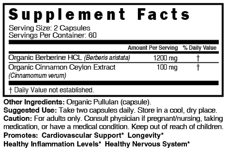 Foto 6 pulgar | Suplemento de Berberina Orgánica Nature's Fusions 1300 mg - Venta Internacional