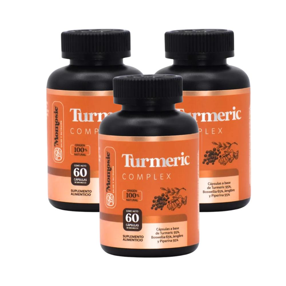 Foto 1 | Pakc 3 Tumeric Complex Cúrcuma 95% Pimerina Y Boswelia