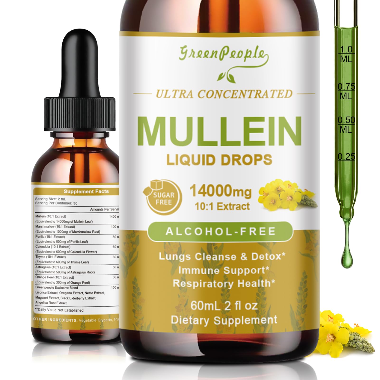 Foto 1 | Suplemento Green People Mullein de 60 ml-Venta Internacional
