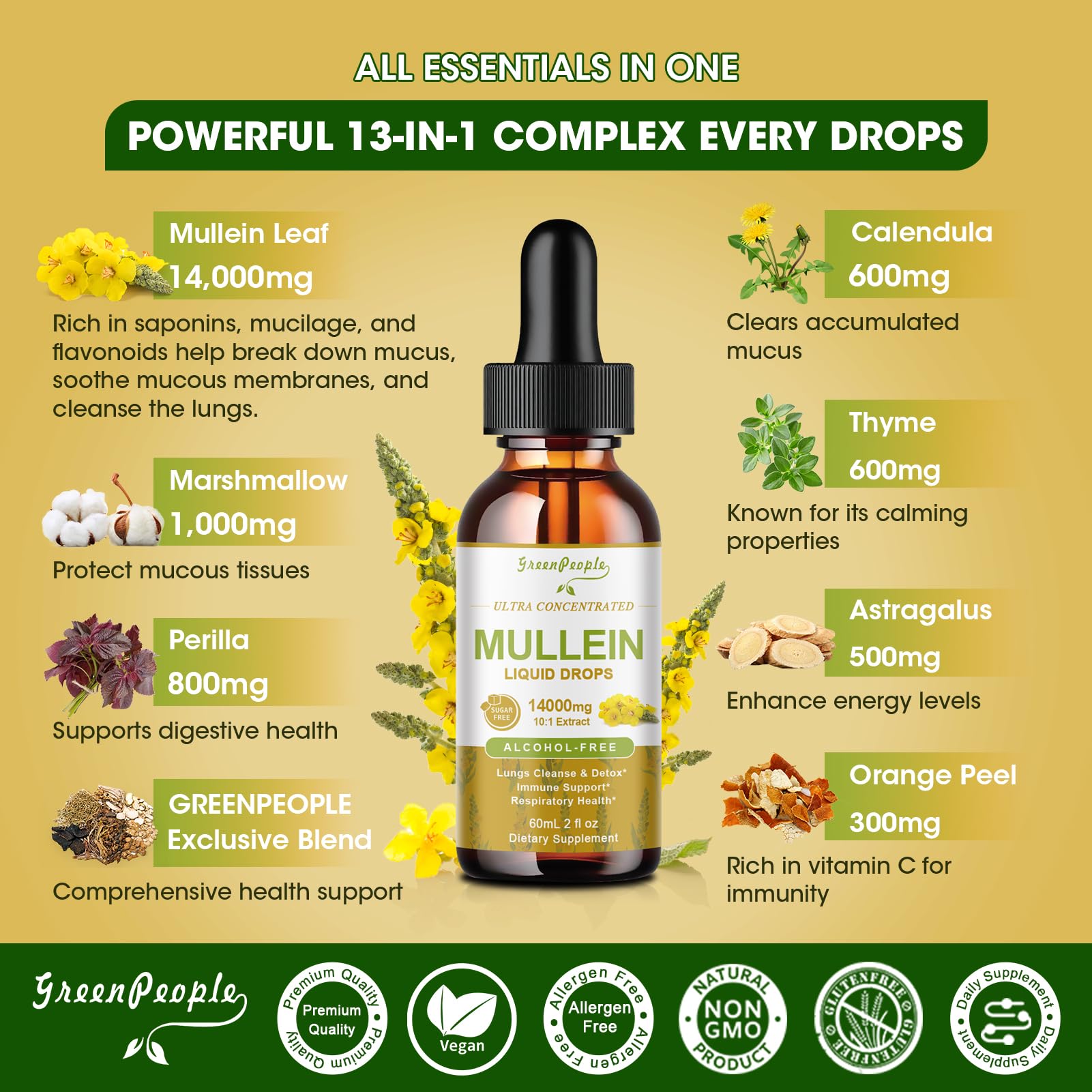 Foto 3 | Suplemento Green People Mullein de 60 ml-Venta Internacional