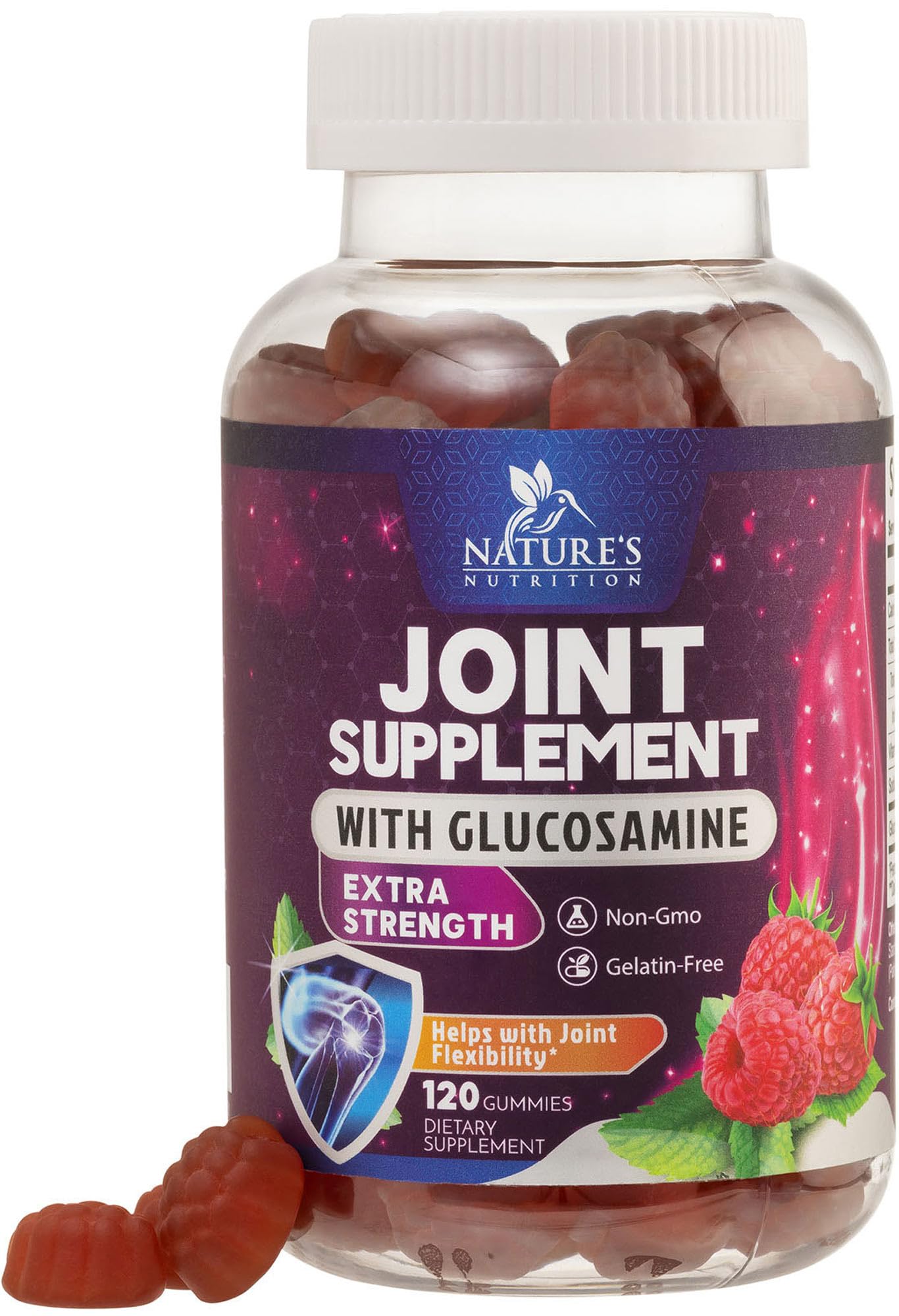 Foto 2 pulgar | Suplemento Nature's Nutrition With Glucosamine de 20 Gomitas-Venta Internacional