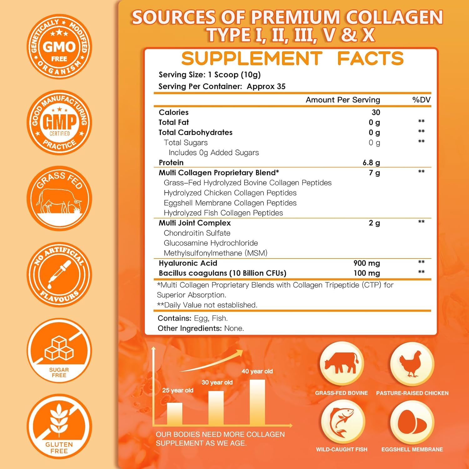 Foto 3 pulgar | Suplemento Péptidos de Colágeno en Polvo Nature Target Multi-collagen 35 Serv - Venta Internacional