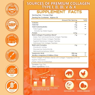 Foto 2 | Suplemento Péptidos de Colágeno en Polvo Nature Target Multi-collagen 35 Serv - Venta Internacional