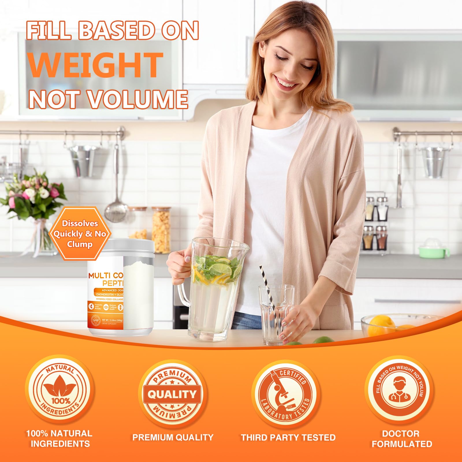 Foto 7 | Suplemento Péptidos de Colágeno en Polvo Nature Target Multi-collagen 35 Serv - Venta Internacional